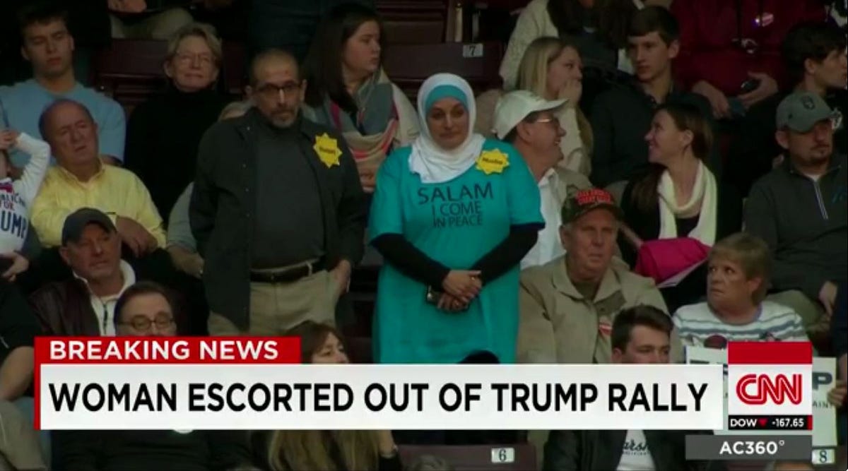 Muslim Woman Gets Kicked Out Of Donald Trump Rally For Being Muslim 