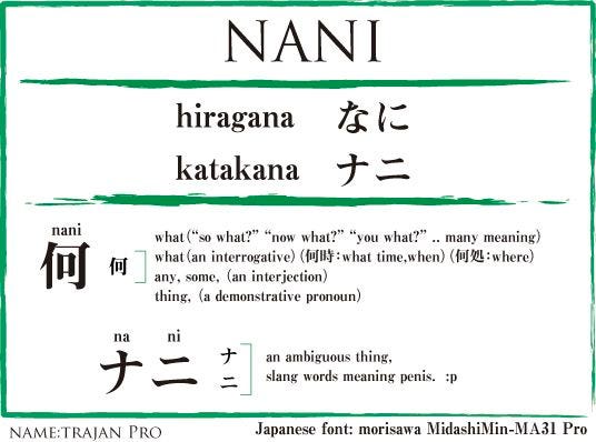 HOW TO USE “NANI” Japanese Slang Medium