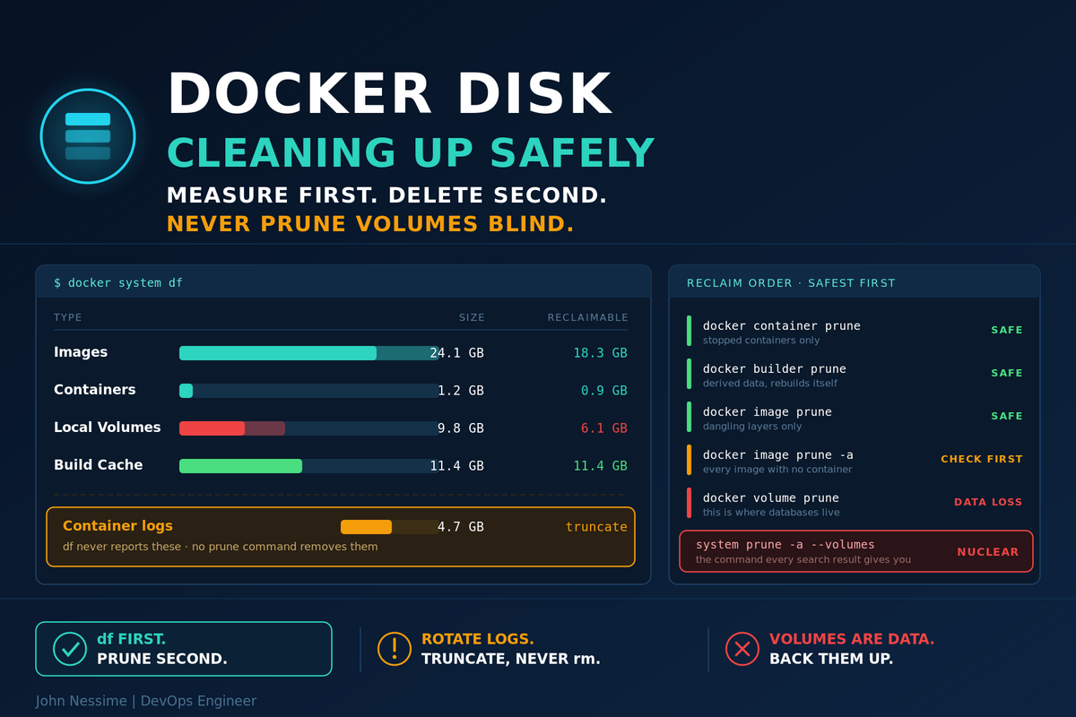 Cleaning Up Docker Disk Usage Safely