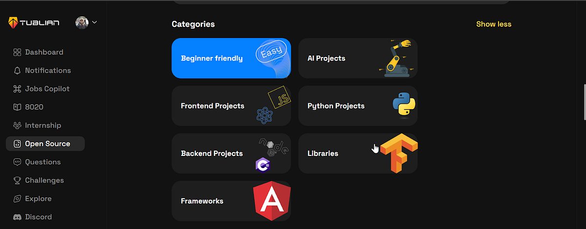 Open Source projects by category