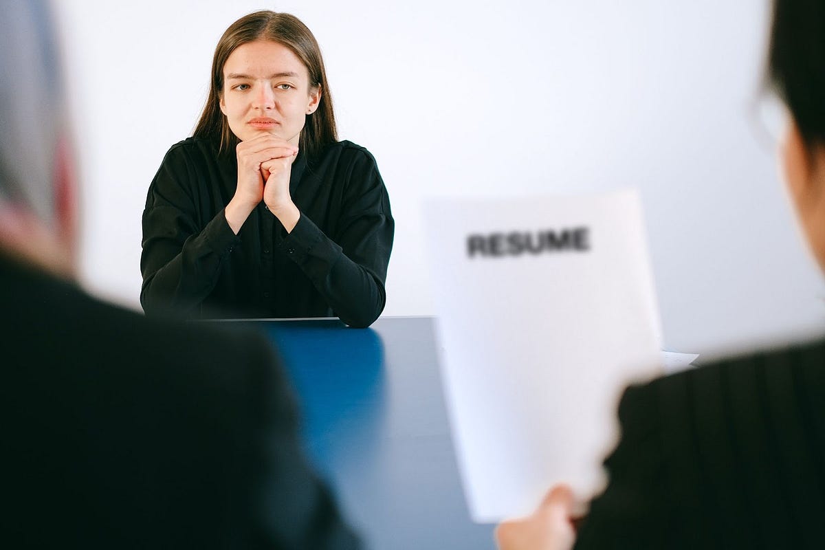 an applicant's resume being reviewed