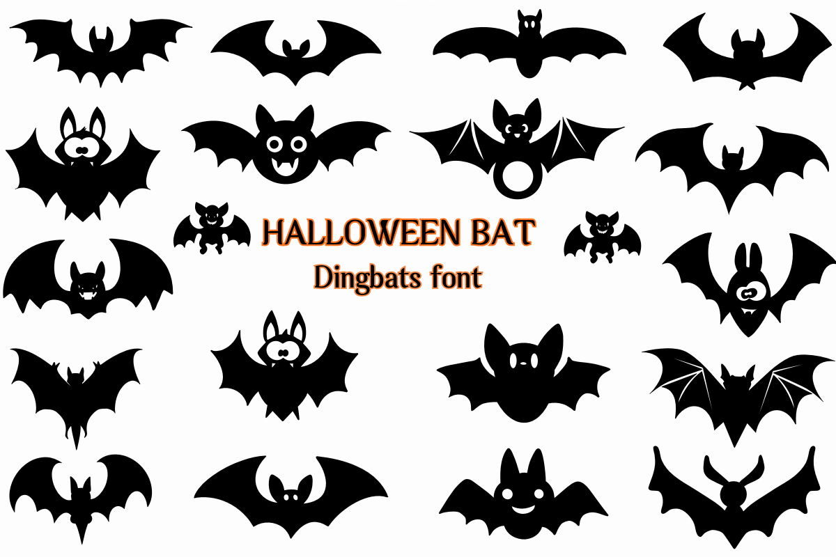 Halloween Bat Font