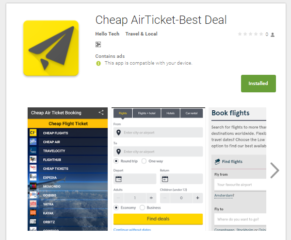 Cheap Air Ticket-Best Deal | Android Application - Safat ...