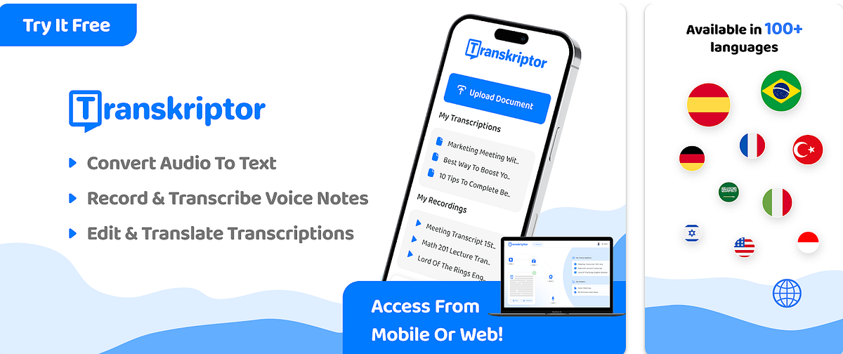 transkriptor, google app store