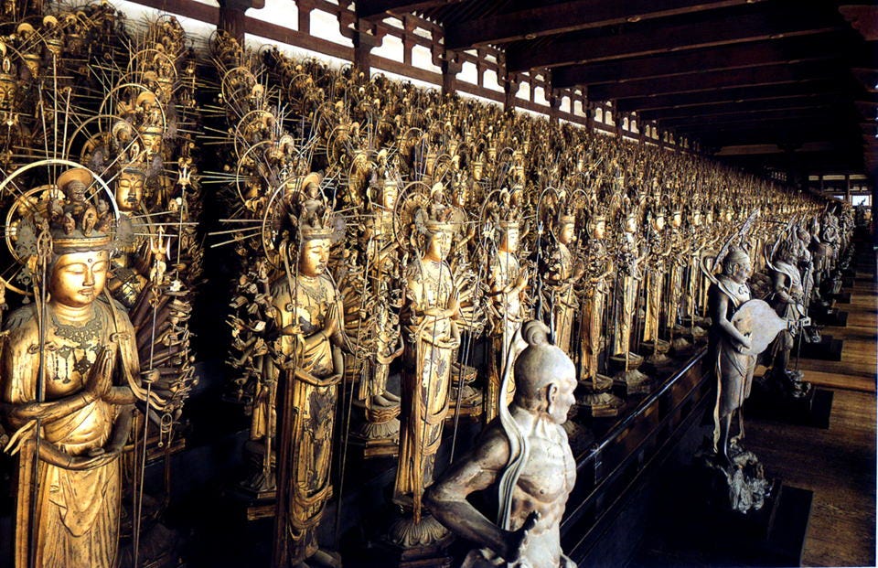 Sanjusangendo Kyotos Buddhist Temple With 1001 Golden Statues