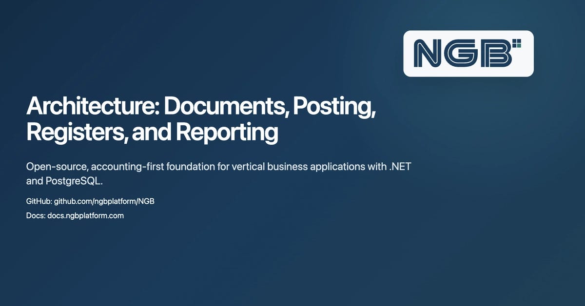 How NGB Platform Works: Documents, Posting, Registers, and Reporting