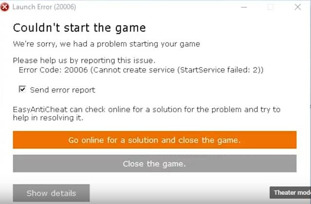 this error with fortnite rust smite paladins wildlands rising storm far cry for honor and any game that requires the easyanticheat service - failed to contact game services fortnite