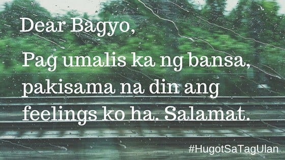 Hugot Lines sa Tag-Ulan Para Mas Lalong Lumamig ang Tag-ulan Mo!