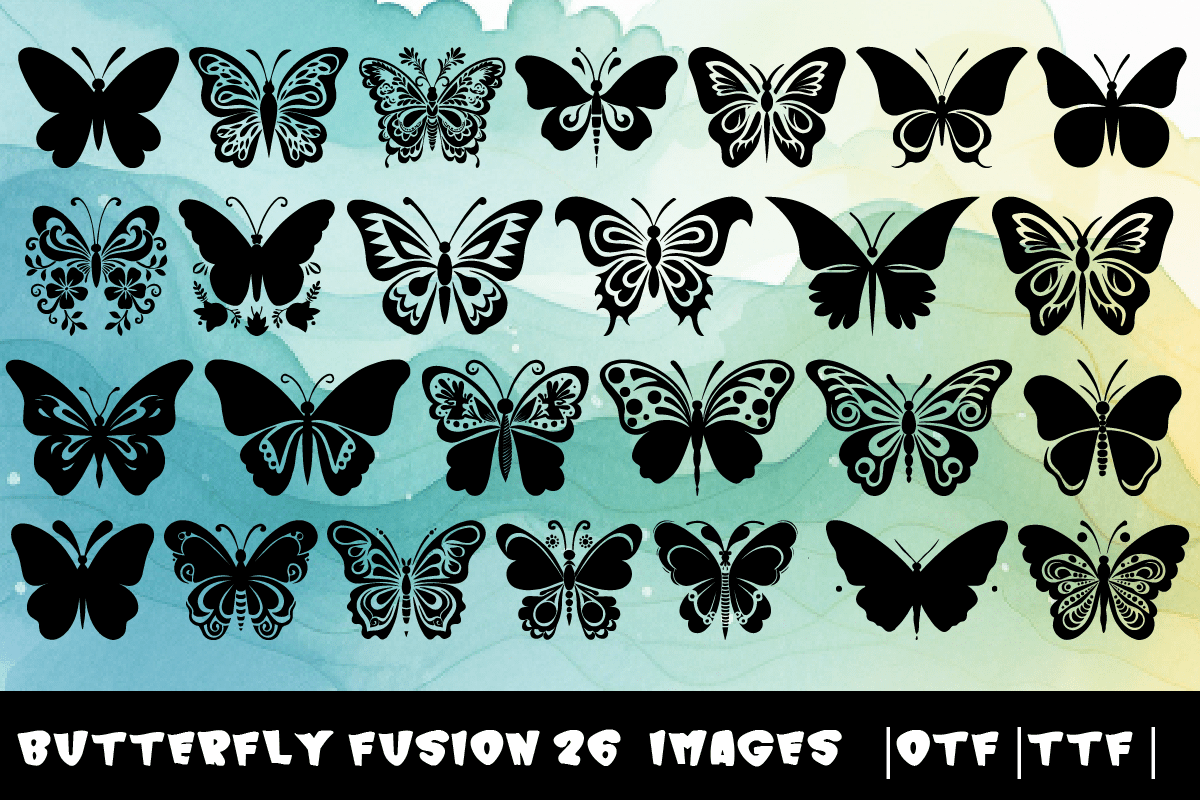 Butterfly Fusion Font (Dingbats Fonts)