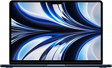 Apple MacBook Air 13.6" with Liquid Retina Display, M2 Chip with 8-Core CPU and 8-Core GPU, 16GB Memory, 256GB SSD, 30W USB-C Power Adapter, Midnight, Mid 2022