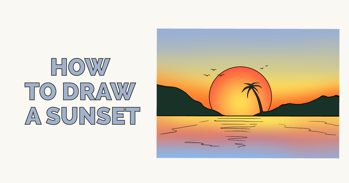 How to Draw a Sunset — Really Easy Drawing Tutorial