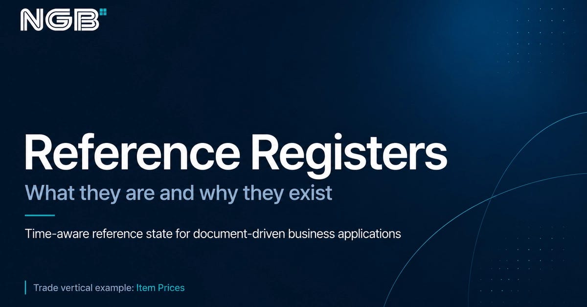 Reference Registers in NGB Platform: Effective Business State Over Time