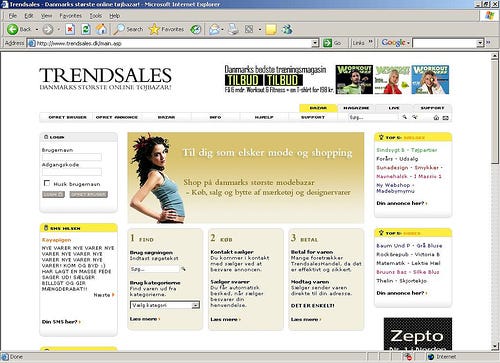 Trendsales fronpage