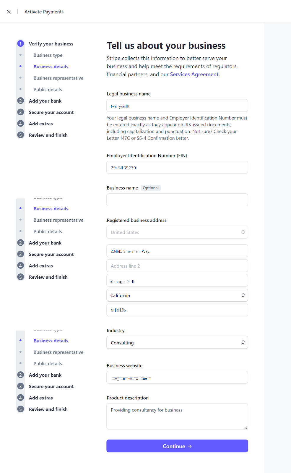 stripe account in south africa