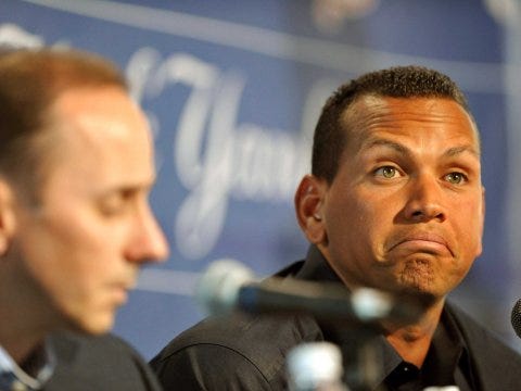 Alex Rodriguez and Brian Cashman