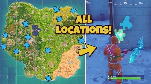 Fortnite How To Find Puzzle Piece Location For Season 8 Week 8 - gamers will have to run through all the diverse landscapes and end up collecting scattered pieces of a puzzle in order to complete this week s challenge