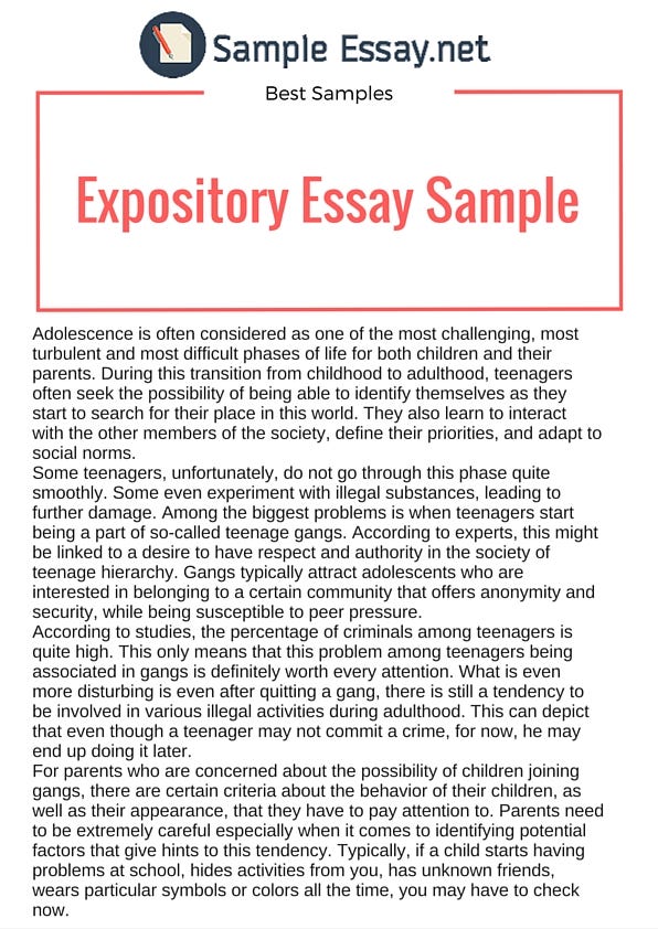 Samples of informative essays
