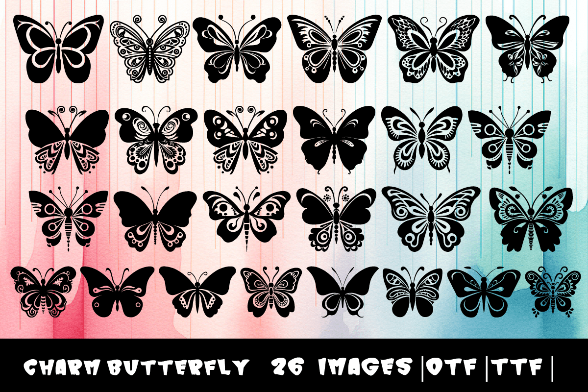 Charm Butterfly Font (Dingbats Fonts)