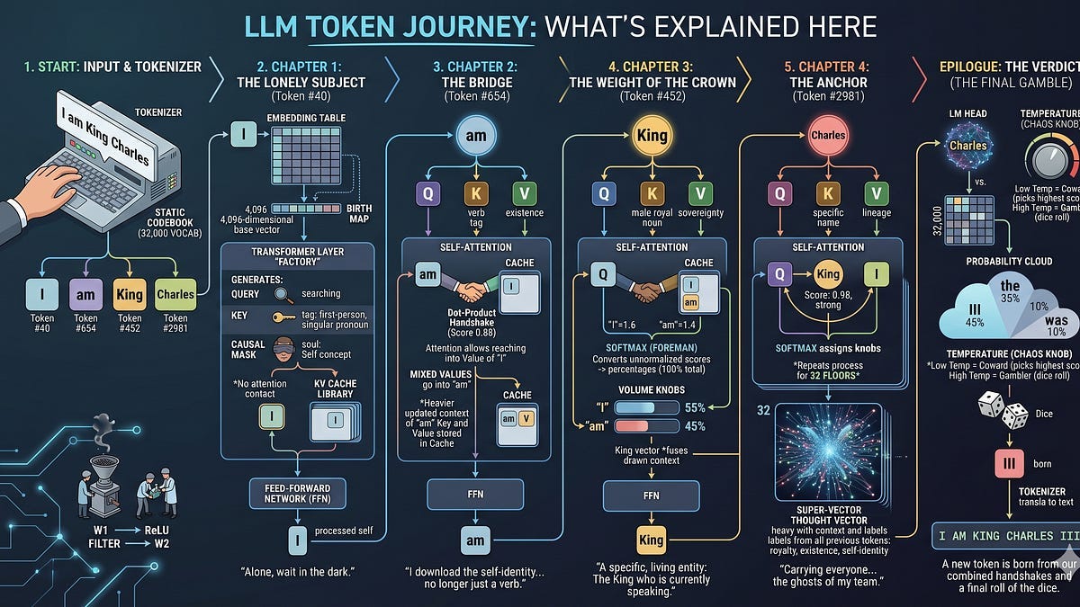A Day in Life of Tokens During Inference