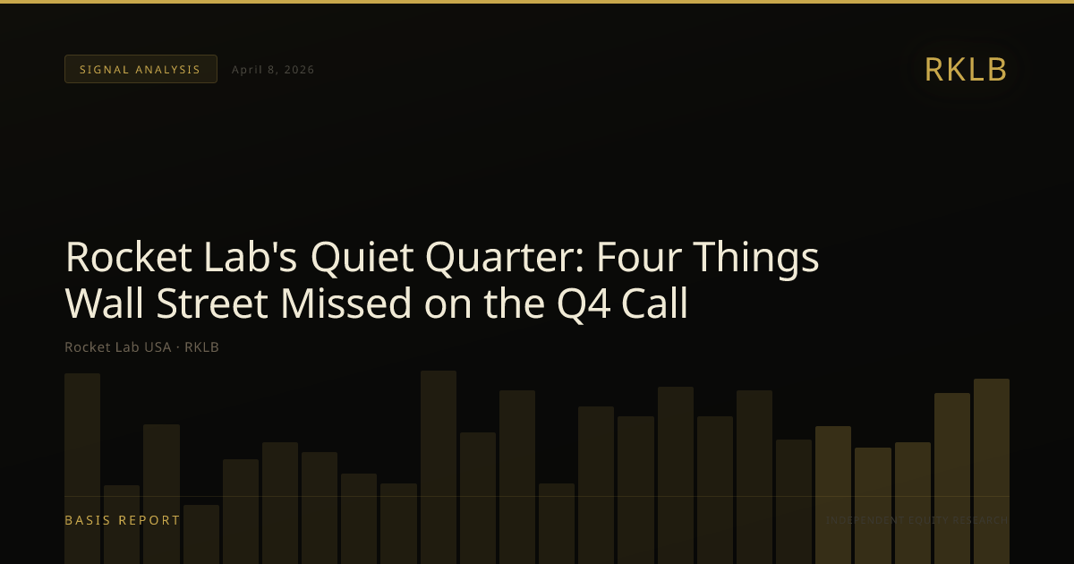 Rocket Lab Q4 2025: Four Insights Wall Street Missed