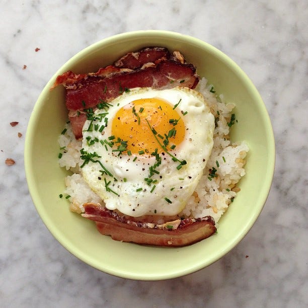 Bacon Egg and Rice Breakfast Bowl Christian Arca Medium