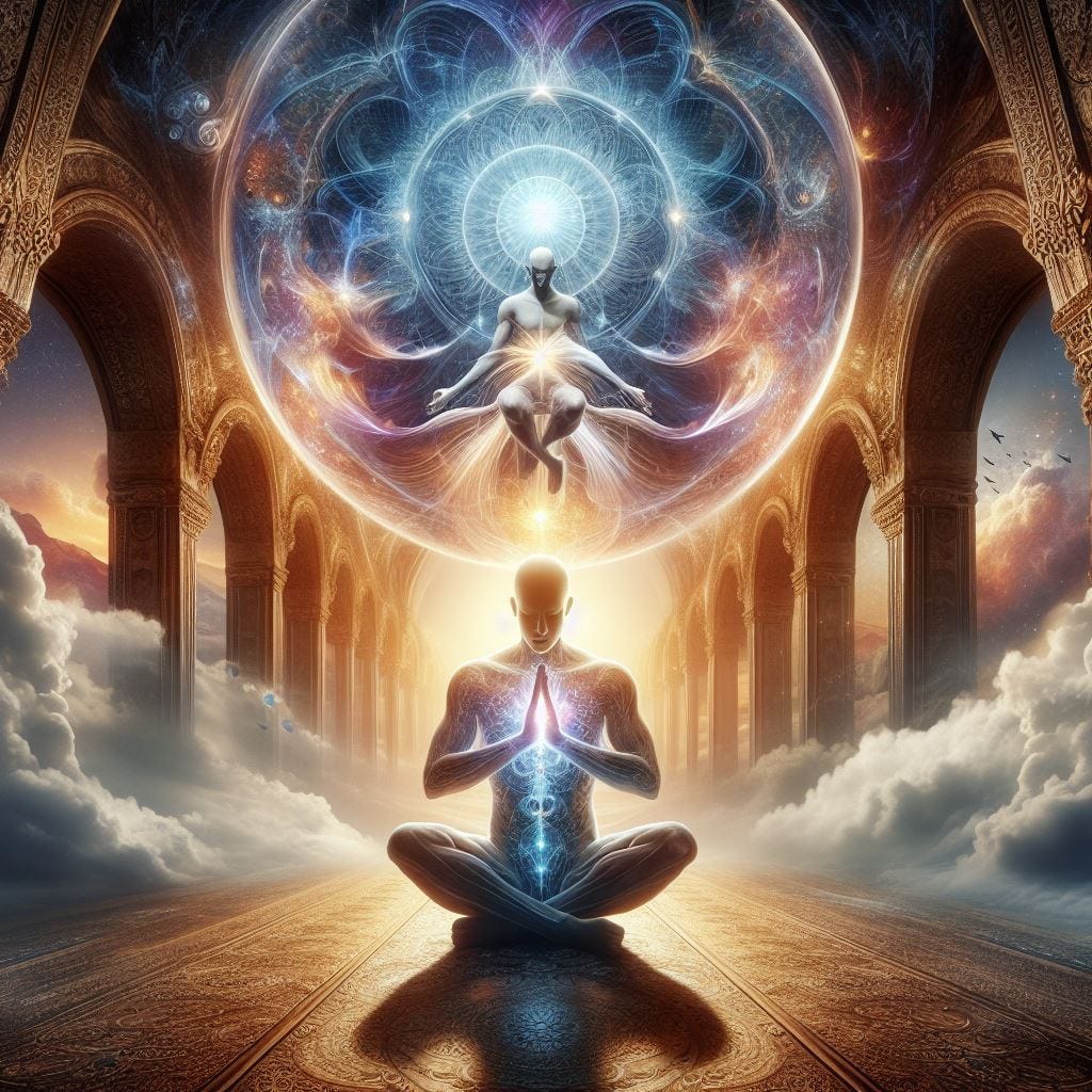 Image showing person in prayer for spiritual growth and manifestation.