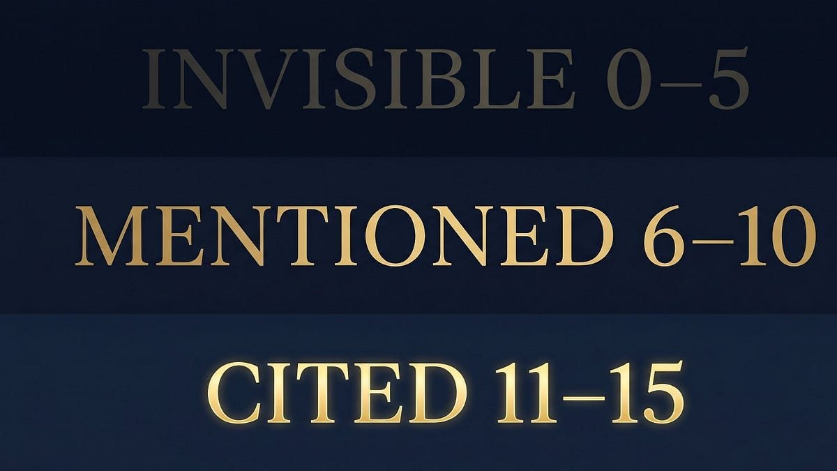 AI Visibility Score: Do ChatGPT, Claude, Perplexity, and Gemini Cite You?