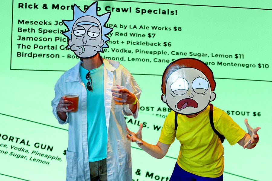 Tagging Along with the ‘Rick and Morty’ Pub Crawl – MEL Magazine