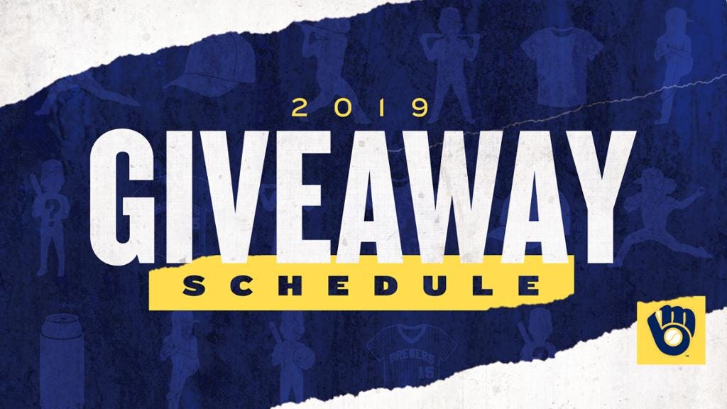BREWERS ANNOUNCE 2019 GIVEAWAY PROMOTIONS – Cait Covers the Bases