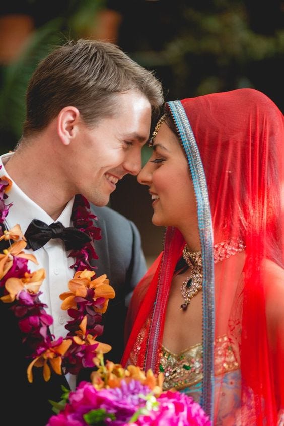 white Interracial and marriage indian