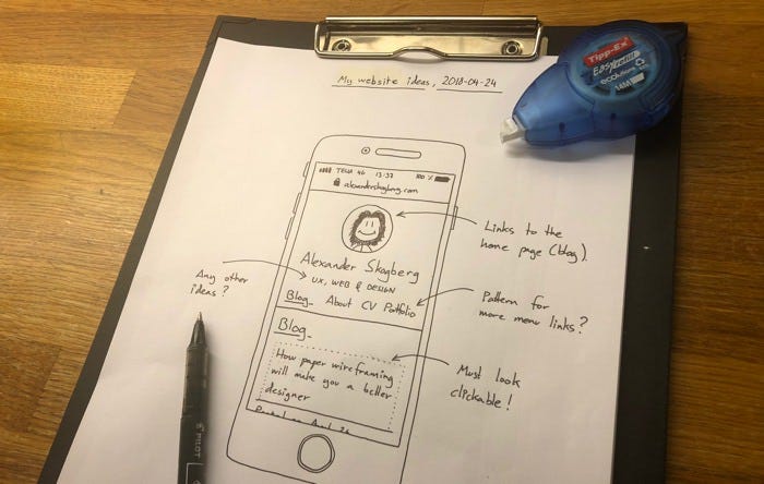How paper wireframing will make you a better designer