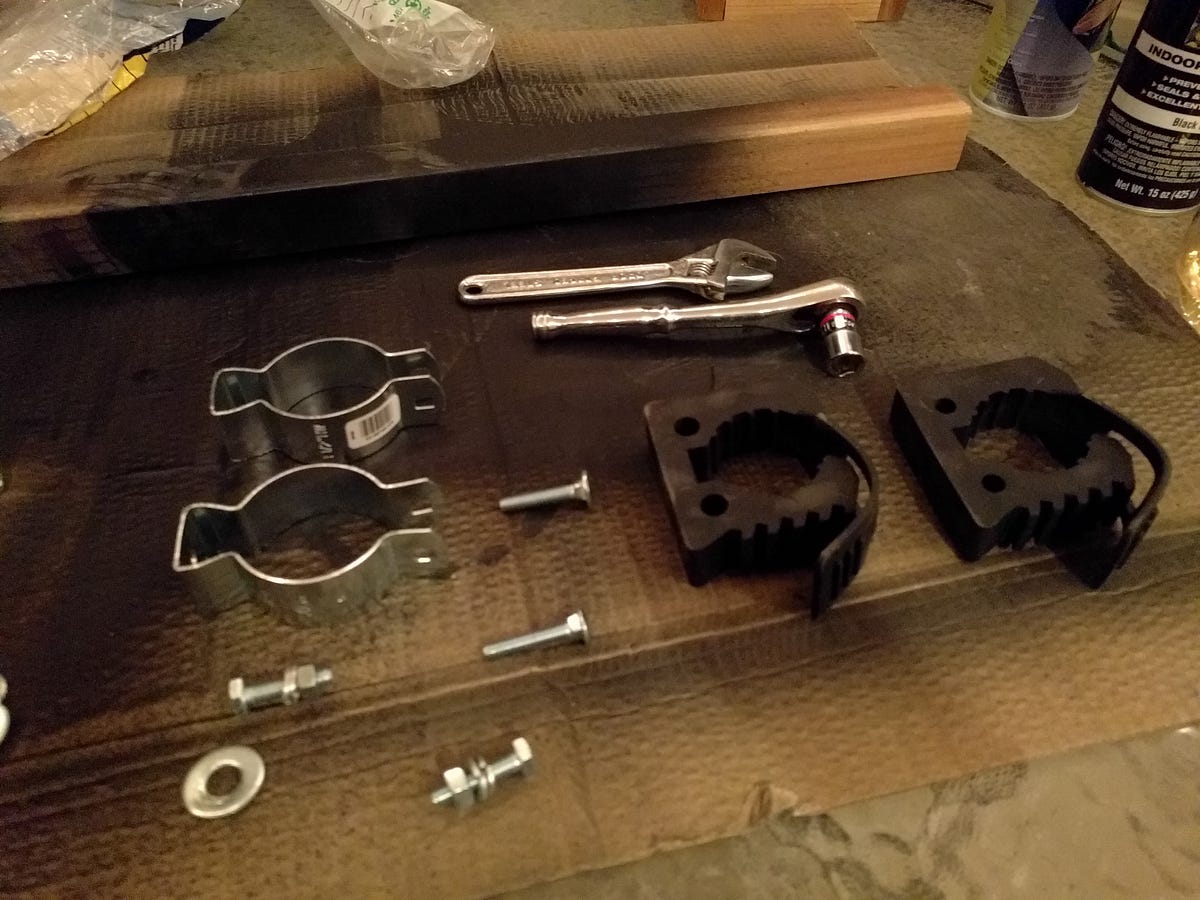 DIY FJ Cruiser Roof Rack Axe, Shovel and Tool Mount