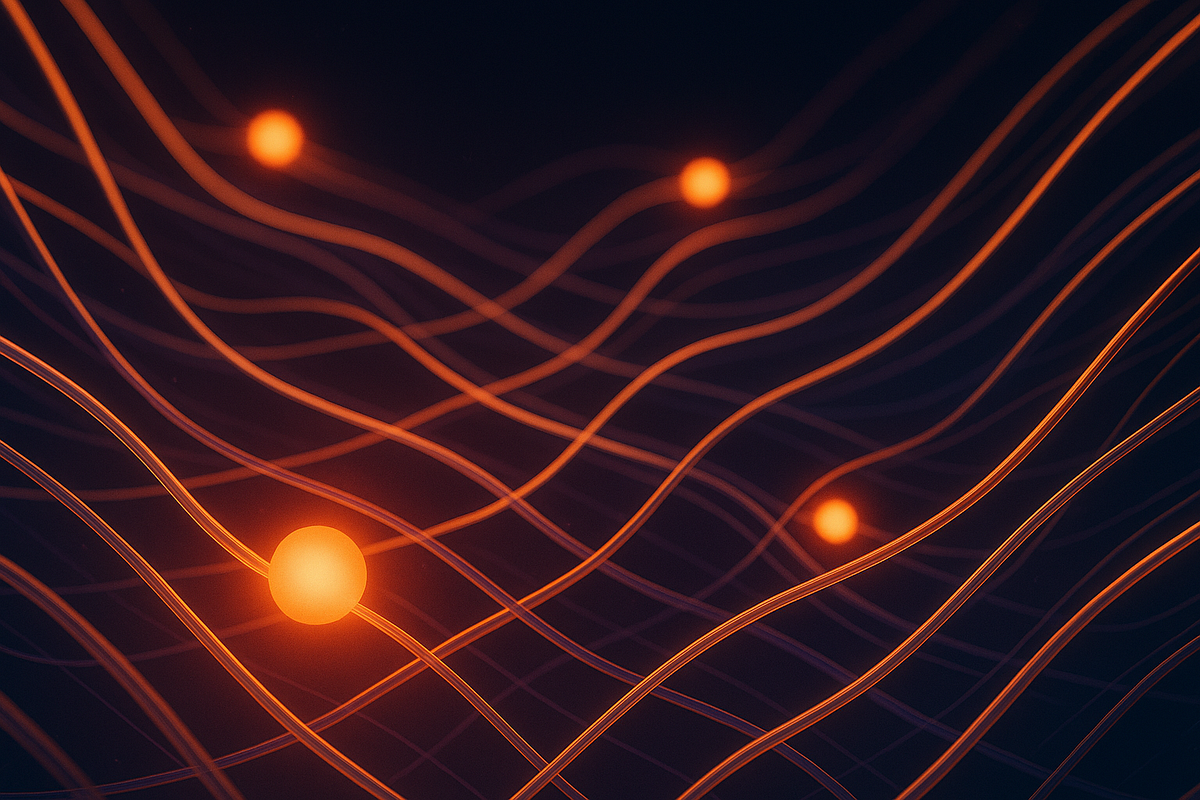 “Photonic quantum architecture illustration showing light-based qubits.”