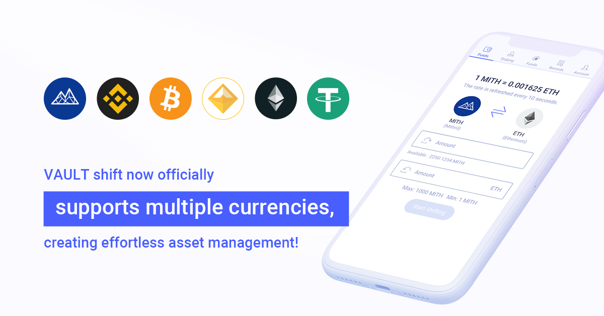 VAULT shift now officially supports multiple currencies, creating effortless asset…