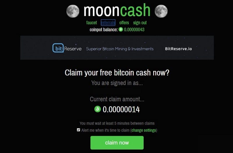 How To Get Bitcoin Cash Wallet Free Bitcoin Faucet That Pays Your - 