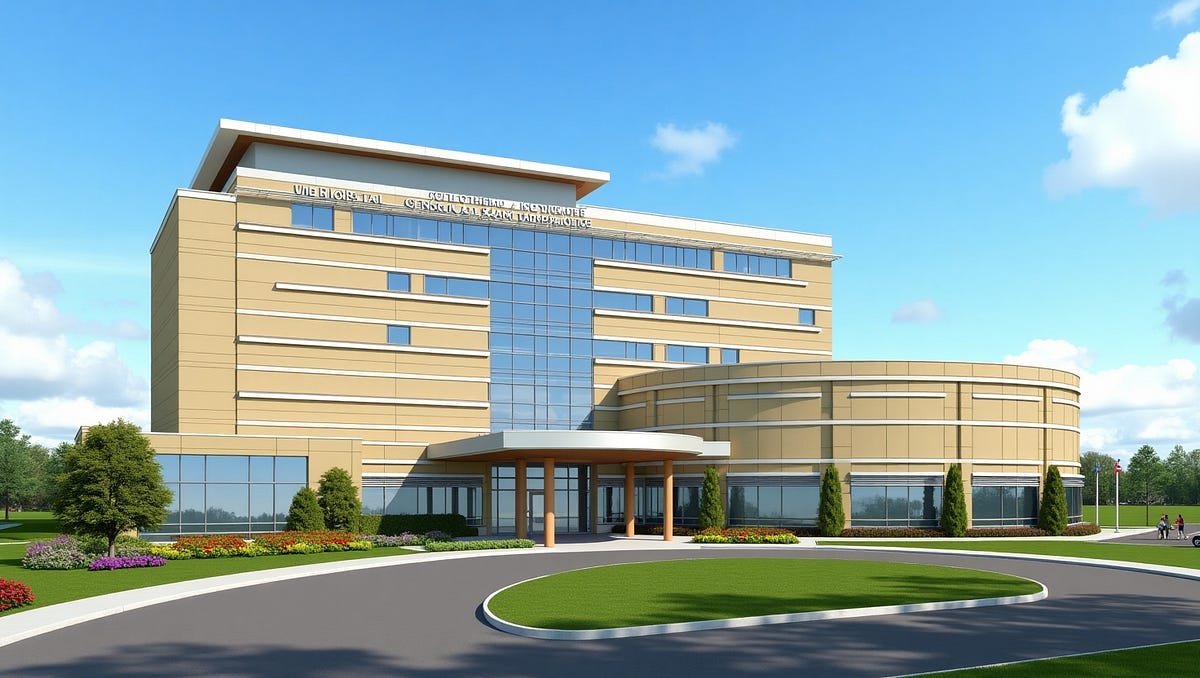 This modern hospital building, designed with sleek lines and a curved façade, reflects the expertise of ArchitectsHive and the innovation of modern hospital interior designers in Delhi NCR. Its functional yet aesthetic appeal showcases the vision of the best interior designers in Delhi NCR, offering thoughtfully planned interior in Delhi NCR. With natural lighting, green landscaping, and advanced design, it’s a benchmark set by top interior decorators in Delhi NCR and interior designers in Delhi