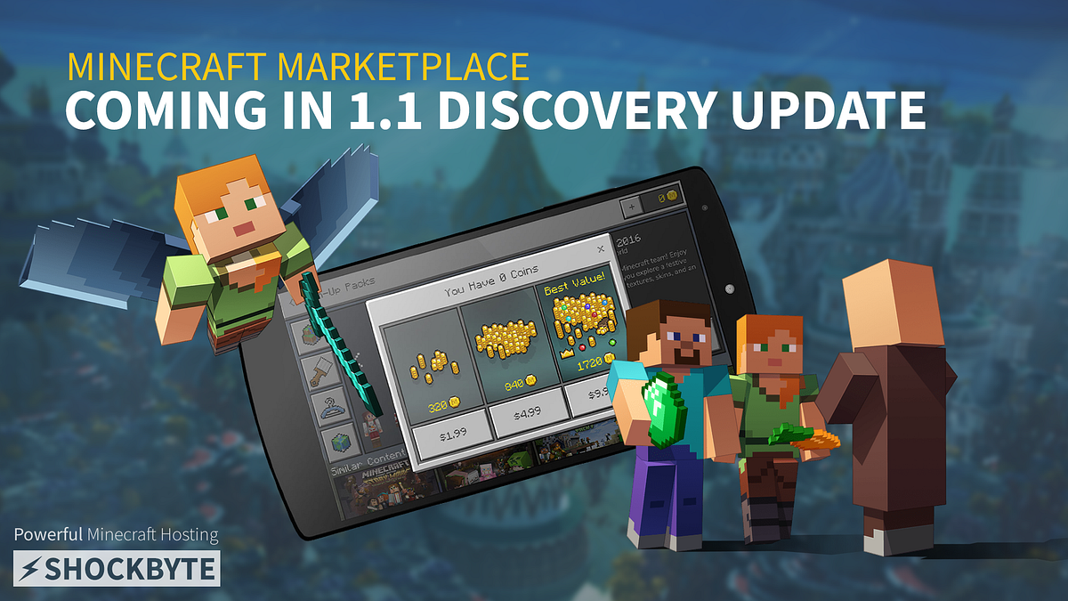 Minecraft Marketplace, coming to MCPE with the Discovery 