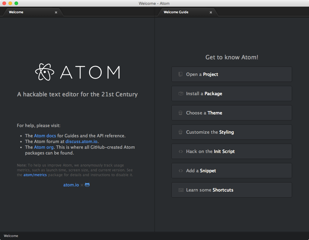Atom Coding Windows