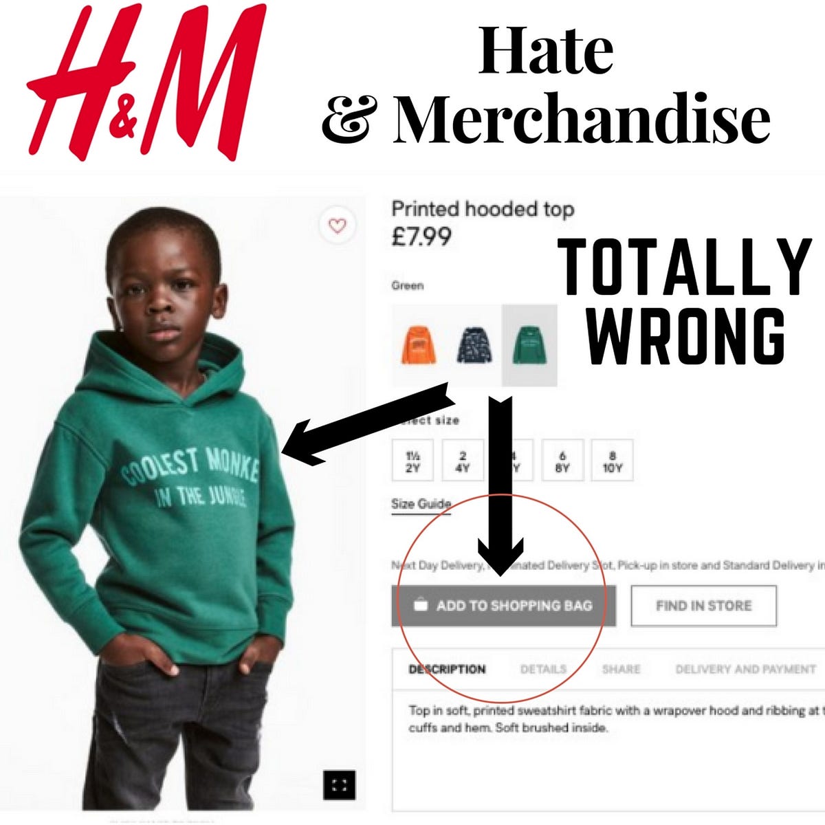 h and m ad monkey