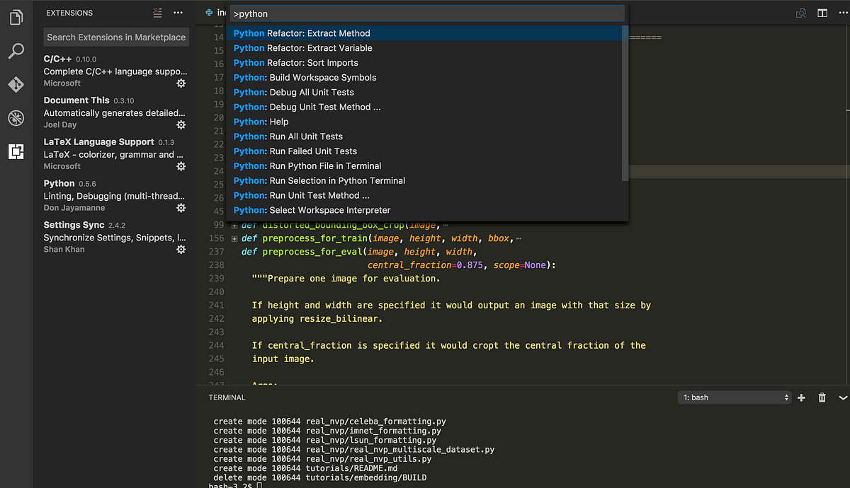 how to execute python in visual studio code