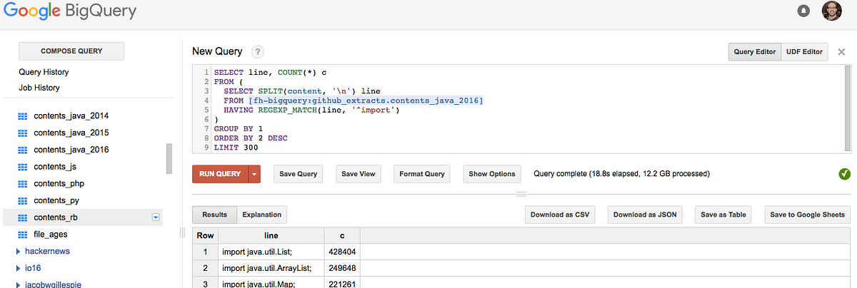All the open source code in GitHub now shared in BigQuery: Analyze all the code