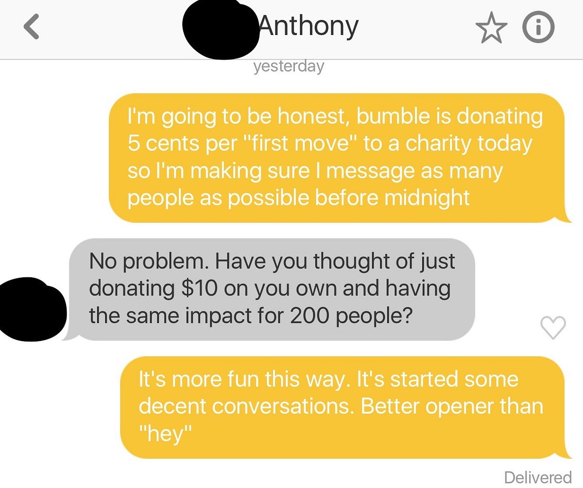 funny first messages on bumble