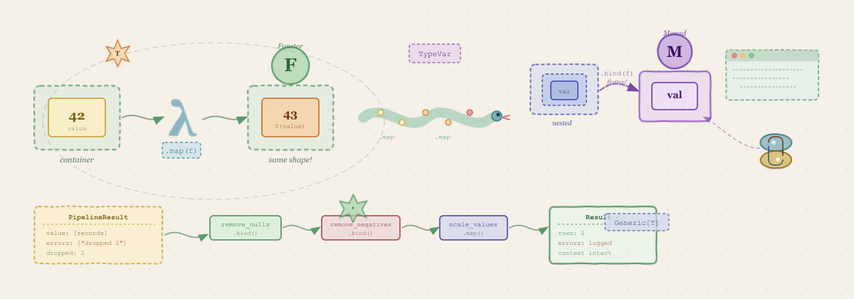 Functors and Monads: Wrapping Your Data (Not Your Head) Around Them