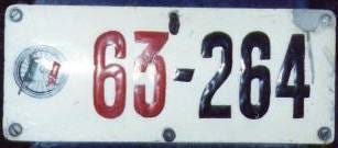 Targa gialla con lettera l