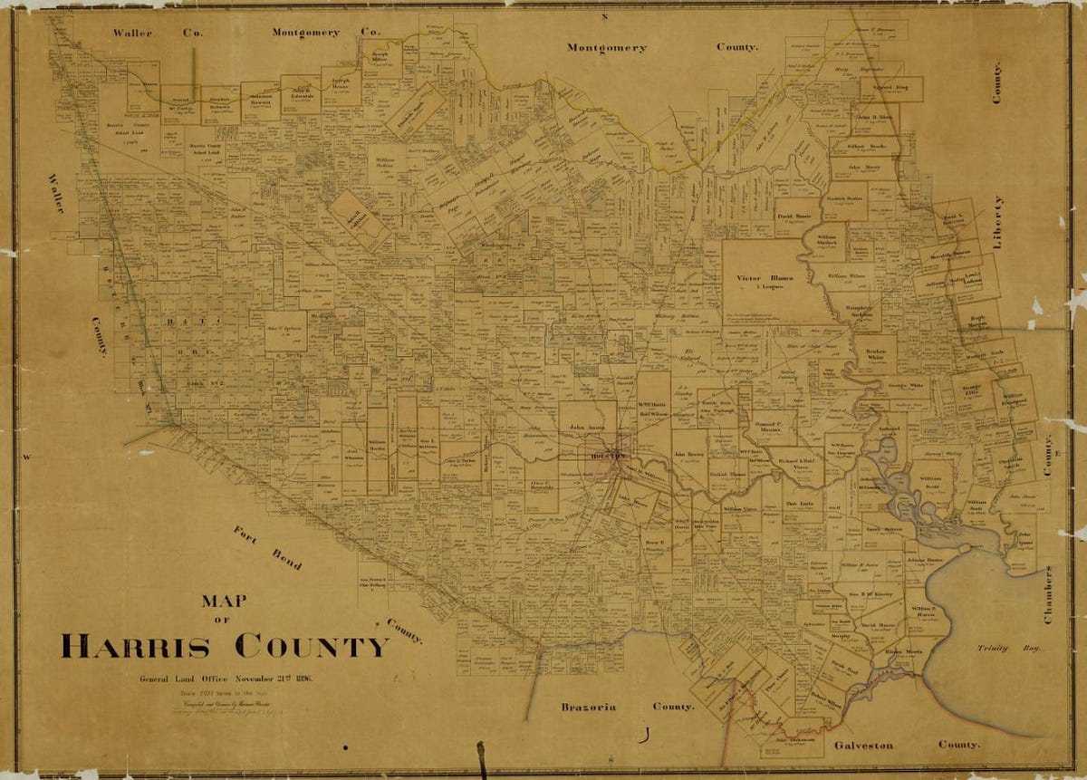 Mapping Texas From Frontier To The Lone Star State — Map Of Harris