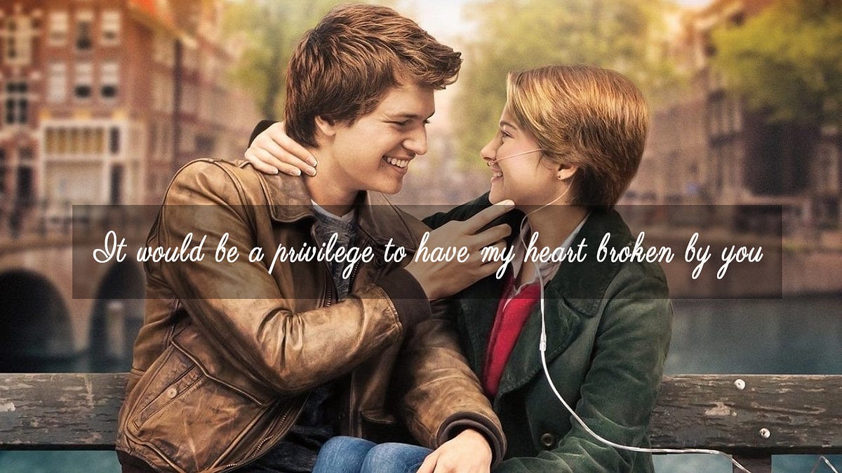 the fault in our stars romantic dialogue