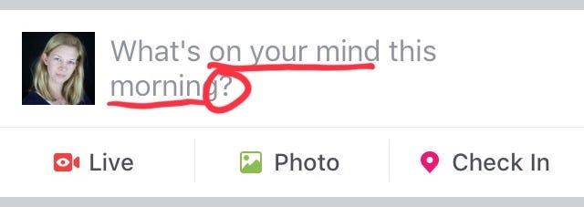 Good UX Writing: Facebook