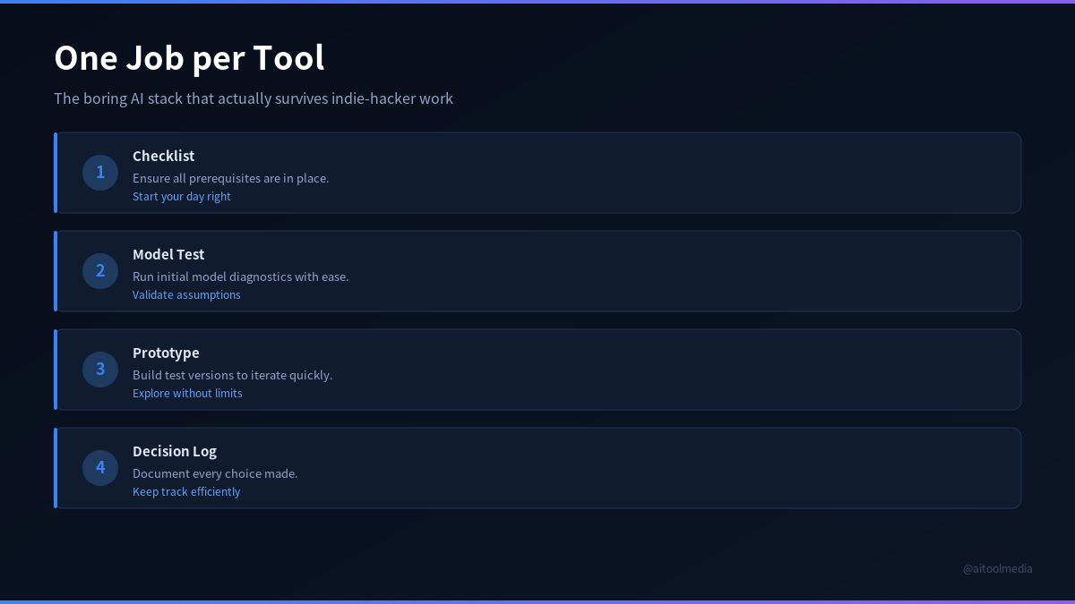 The boring AI stack that actually survives indie‑hacker work (my 5 daily tools and the jobs they…