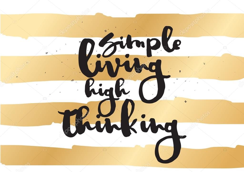 essay on simple living high thinking