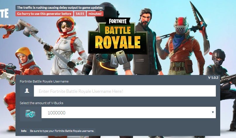 Fortnite Battle Royale Money V Bucks Hack Ios Iphone Android - it to generate 1 million v bucks for your account in fortnite battle royale game where you do the hacking activity from your iphone ipad android devices